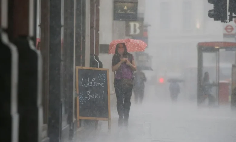 Met Office names 18 areas facing heavy rain on Wednesday - full list