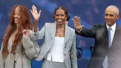 Michelle Obama's Baby Blue Manicure Gives Me Hope for a Pastel Nail Trend This Summer — See Photos