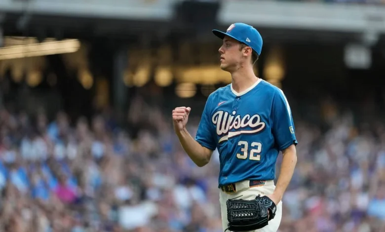 Misiorowski strikes out 15 in complete-game 1-hitter as Brewers beat Phillies