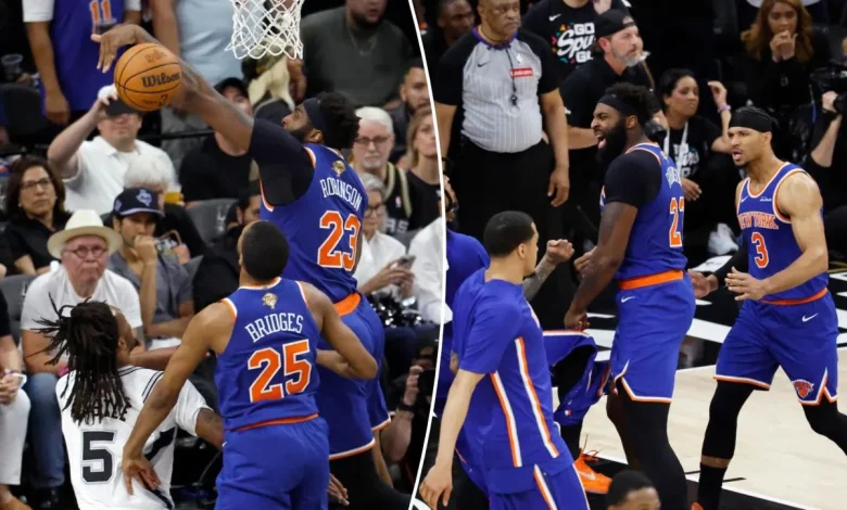 Mitchell Robinson'sdefense makes difference for Knicks in NBA Finals Game 2