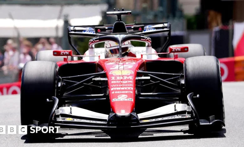 Monaco Grand Prix: Charles Leclerc heads Lewis Hamilton in Ferrari one-two in first practice