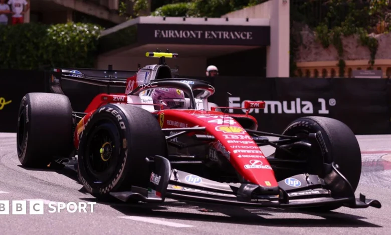 Monaco Grand Prix: Lewis Hamilton heads Charles Leclerc as Ferrari dominate Friday practice