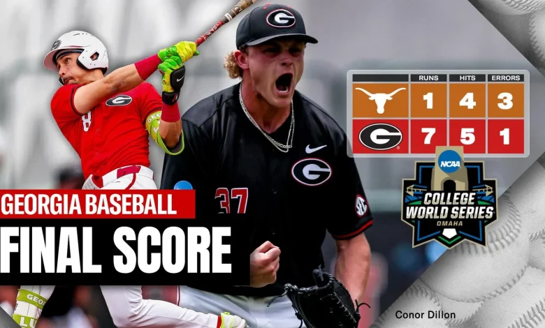 No. 3 Georgia Beats No. 6 Texas 7-1 In CWS Opener - University of Georgia Athletics