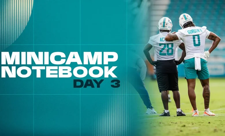 Notebook: Dolphins 2026 Minicamp Day 3