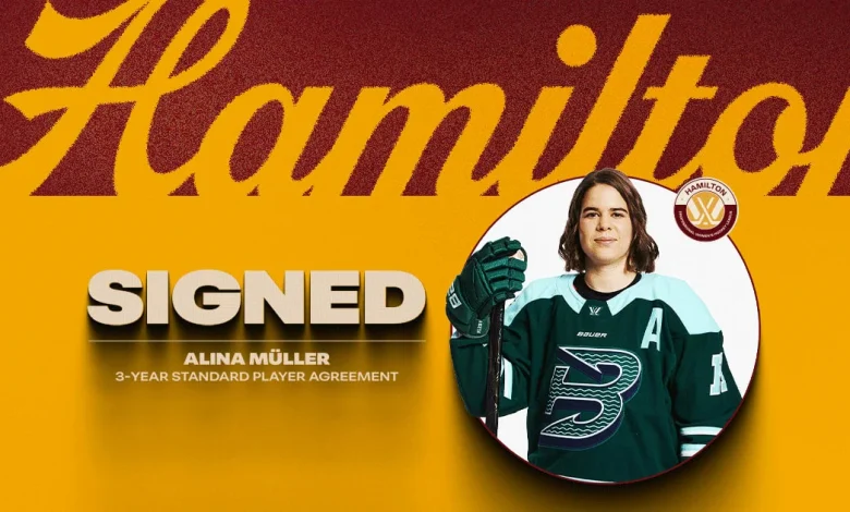 PWHL HAMILTON SIGNS ALINA MÜLLER TO THREE-YEAR CONTRACT