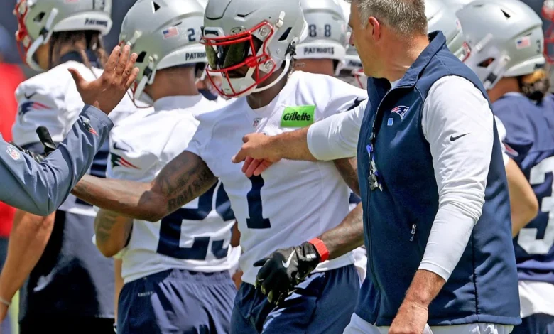 Patriots OTAs: A.J. Brown appears, Drake Maye shines, starter leaves early