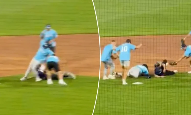 Patriots' Rhamondre Stevenson has frightening injury scare after Matt Rife collision