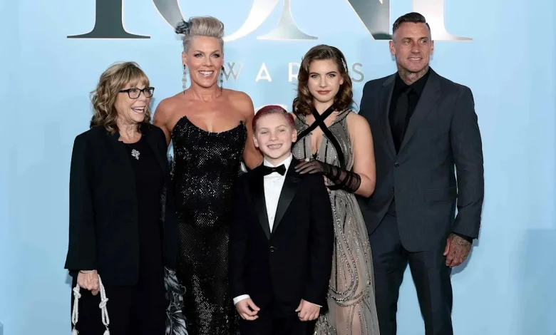 Pink Has Rare Red Carpet Date Night With Husband Carey Hart and Lookalike Kids at Tony Awards 2026
