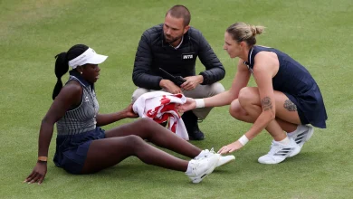 Pliskova advances to Queen’s quarterfinals as Mboko retires after hard fall