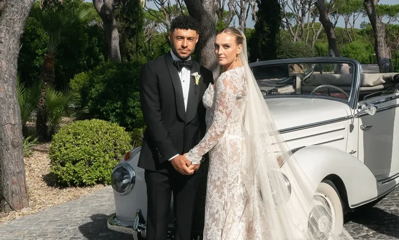 Pop’s Perrie Edwards Wore 3 White Dresses To Marry Footballer Alex Oxlade-Chamberlain In Portugal