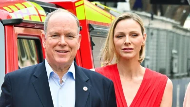 Princess Charlene turns heads in scarlet dress with matching heels and sleek bob at Monaco Grand Prix
