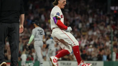 Red Sox survive late-inning blunders to beat Yankees in 10 inns.