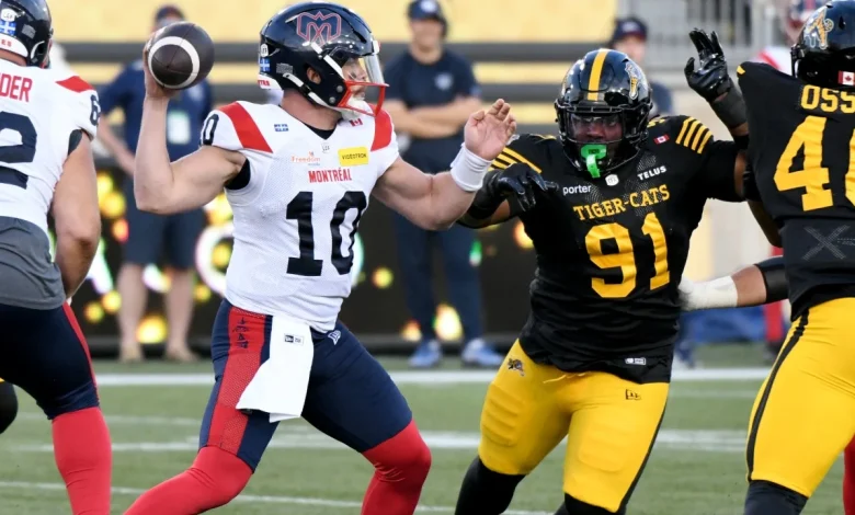 Resilient Alouettes storm back for OT win over Tiger-Cats in CFL opener