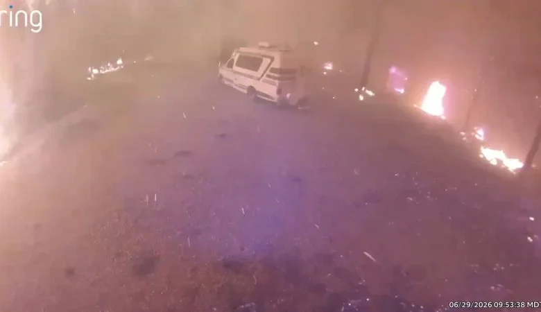 Ring camera captures Aspen Acres Fire engulfing family’s property in Colorado