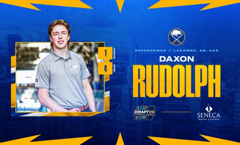 Sabres select Daxon Rudolph with 4th pick in NHL Draft