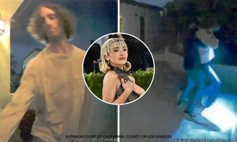Sabrina Carpenter files restraining order against alleged stalker caught on doorbell camera trespassing at her Los Angeles home