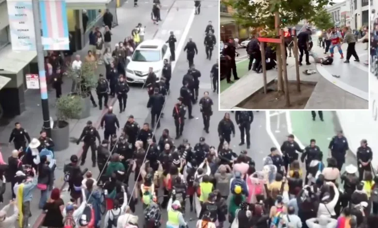 San Francisco’s Trans March turns violent as police clash with marchers over arrests