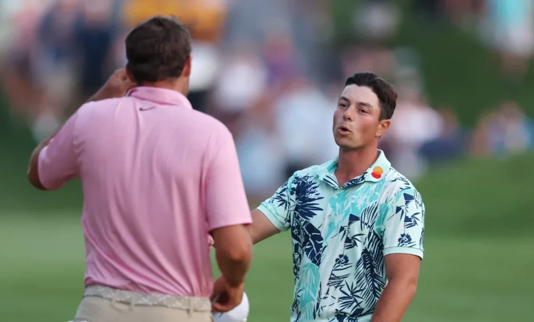 Scottie Scheffler, Viktor Hovland headed to playoff as Travelers rolls into Monday