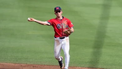 See Dom Decker score tying run for Ole Miss vs Auburn with bloody knee