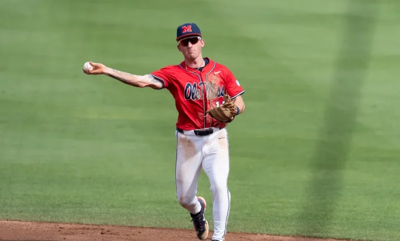 See Dom Decker score tying run for Ole Miss vs Auburn with bloody knee