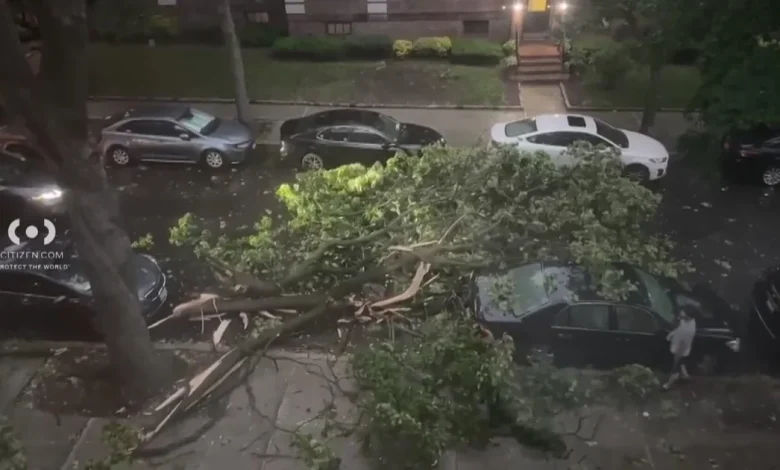 Severe weather in NYC area brings hail, damaging winds
