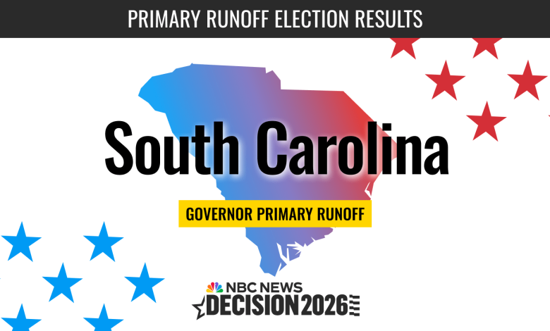 South Carolina Governor Primary Runoff Election 2026 Live Results