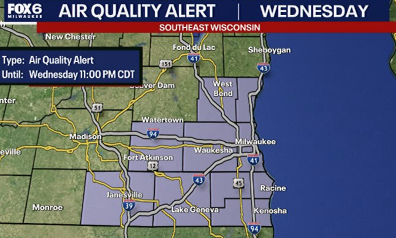 Southeast Wisconsin Air Quality Alert; 'unhealthy for sensitive groups'