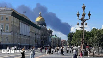 Steve Rosenberg: Lasting image of Russia's economic forum is plume of smoke over St Petersburg