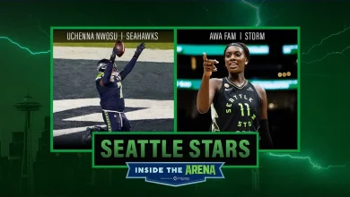 Storm star Awa Fam talks Seattle and Seahawks' Uchenna Nwosu makes a visit!