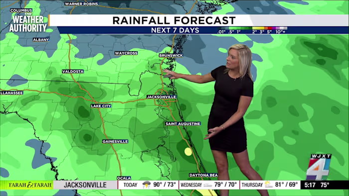 Storms threaten Southeast Georgia and Northeast Florida: Heavy rain and flooding possible