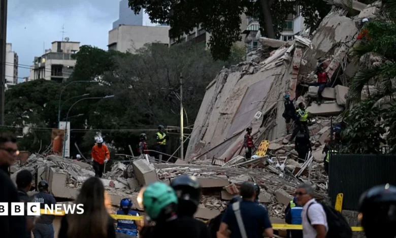Strong earthquake hits Venezuela as buildings collapse in Caracas - follow live