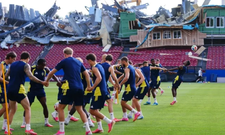 Sweden World Cup team training near demolition that ‘went wrong’