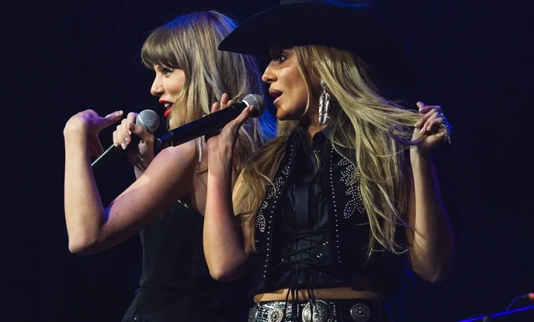 Taylor Swift Sings Love Story With Lainey Wilson at Travis Kelce Event