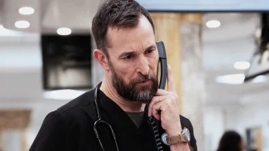 The Pitt Star Noah Wyle Was Glad He Remained Off Set While His Wife Shot Her Scenes