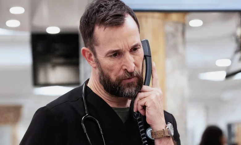 The Pitt Star Noah Wyle Was Glad He Remained Off Set While His Wife Shot Her Scenes