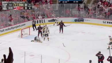 The most terrifying scene of the playoffs just unfolded as Brayden McNabb took a puck to the face