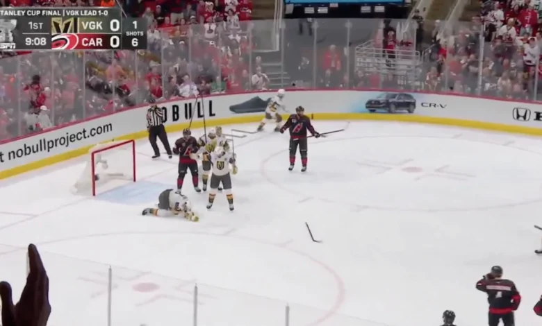The most terrifying scene of the playoffs just unfolded as Brayden McNabb took a puck to the face