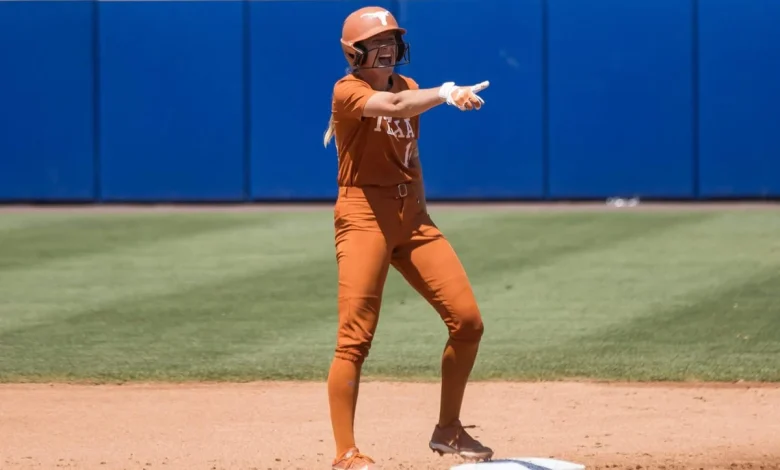 This softball star talks to herself before every at-bat. It often has nothing to do with the game