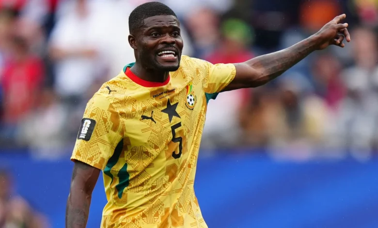 Thomas Partey and Djed Spence: Spurs full-back appears to snub handshake with former Arsenal midfielder