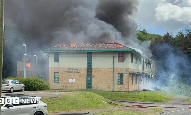 'Tornado-like flame' as smoke impacts major commuter route in rush hour