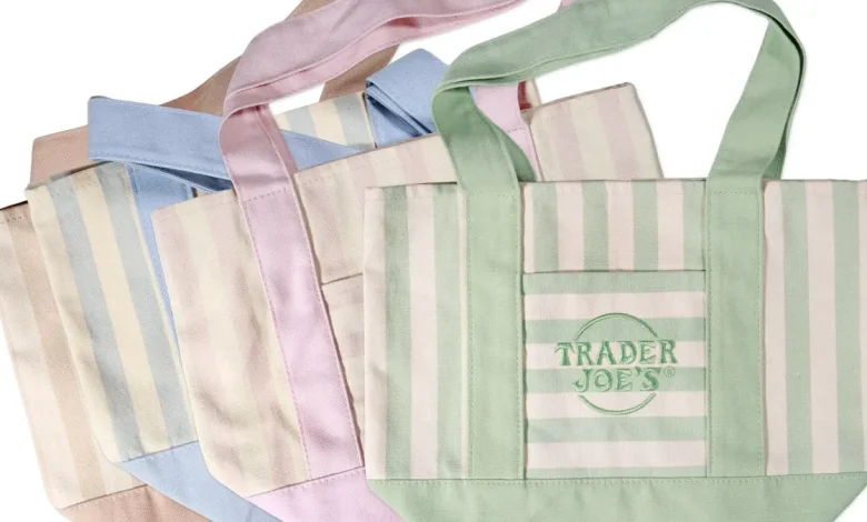 Trader Joe's new mini striped tote bags drop soon. How to get one