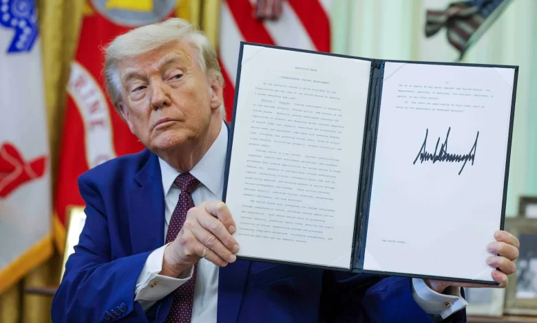 Trump strips job protections from 8,000 senior federal workers