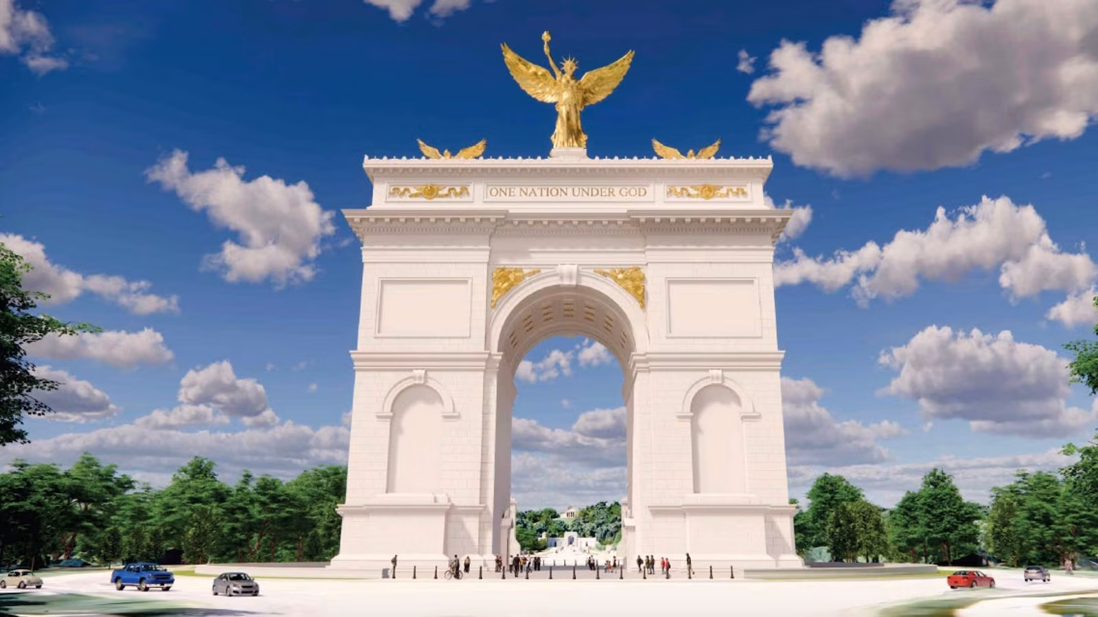 Trump's arch construction to run 20 hours a day for 2 to 3 years, documents show
