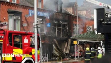 Two people in hospital after restaurant blaze