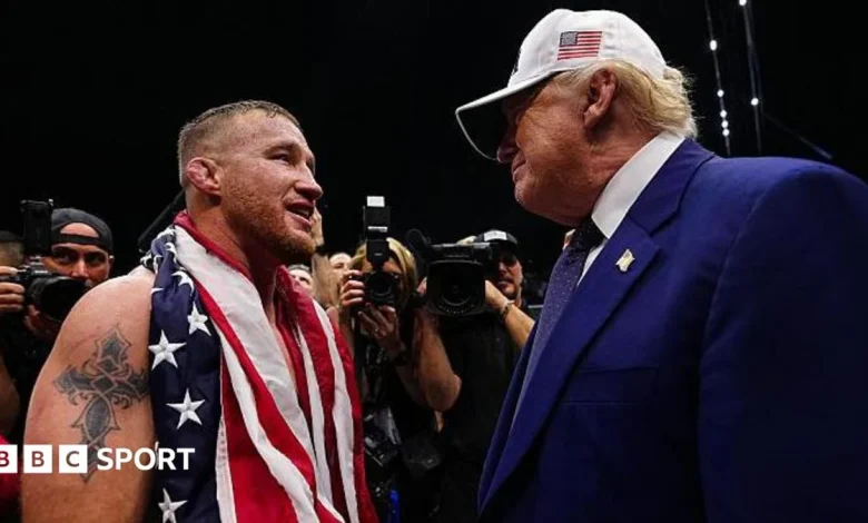 UFC White House: President Donald Trump watches as US star Justin Gaethje wins undisputed lightweight title