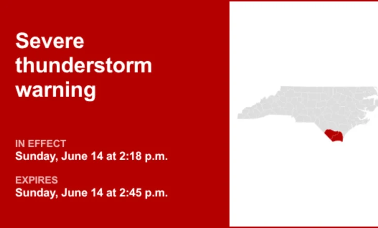 UPDATE: Expect quarter-sized hail with thunderstorms in Brunswick and Columbus counties