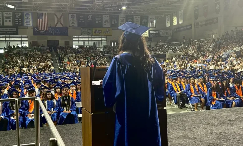 Valedictorian's speech cut after unscripted immigration comment