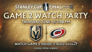 Vegas Golden Knights to Host Official Watch Party at T-Mobile Arena for Stanley Cup Final Game 2