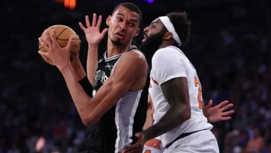 Victor Wembanyama told Mitchell Robinson 'I'm in your head' after taking hard forearm to face