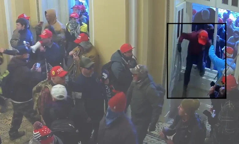 Video shows Pentagon counterterrorism hire clambering into Capitol on Jan. 6